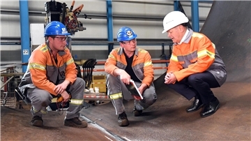 Olaf Scholz besuchte am Freitag die Region, um sich über den Ausbau der erneuerbaren Energien zu informieren