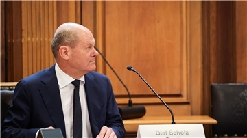 Olaf Scholz im August vergangenen Jahres als „Zeuge“ während einer Sitzung des Parlamentarischen Untersuchungsausschusses „Cum-Ex“ in Hamburg.