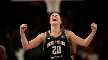 Olympiasiegerin Sabrina Ionescu war im zweiten Halbfinale gegen Las Vegas beste Werferin für New York.