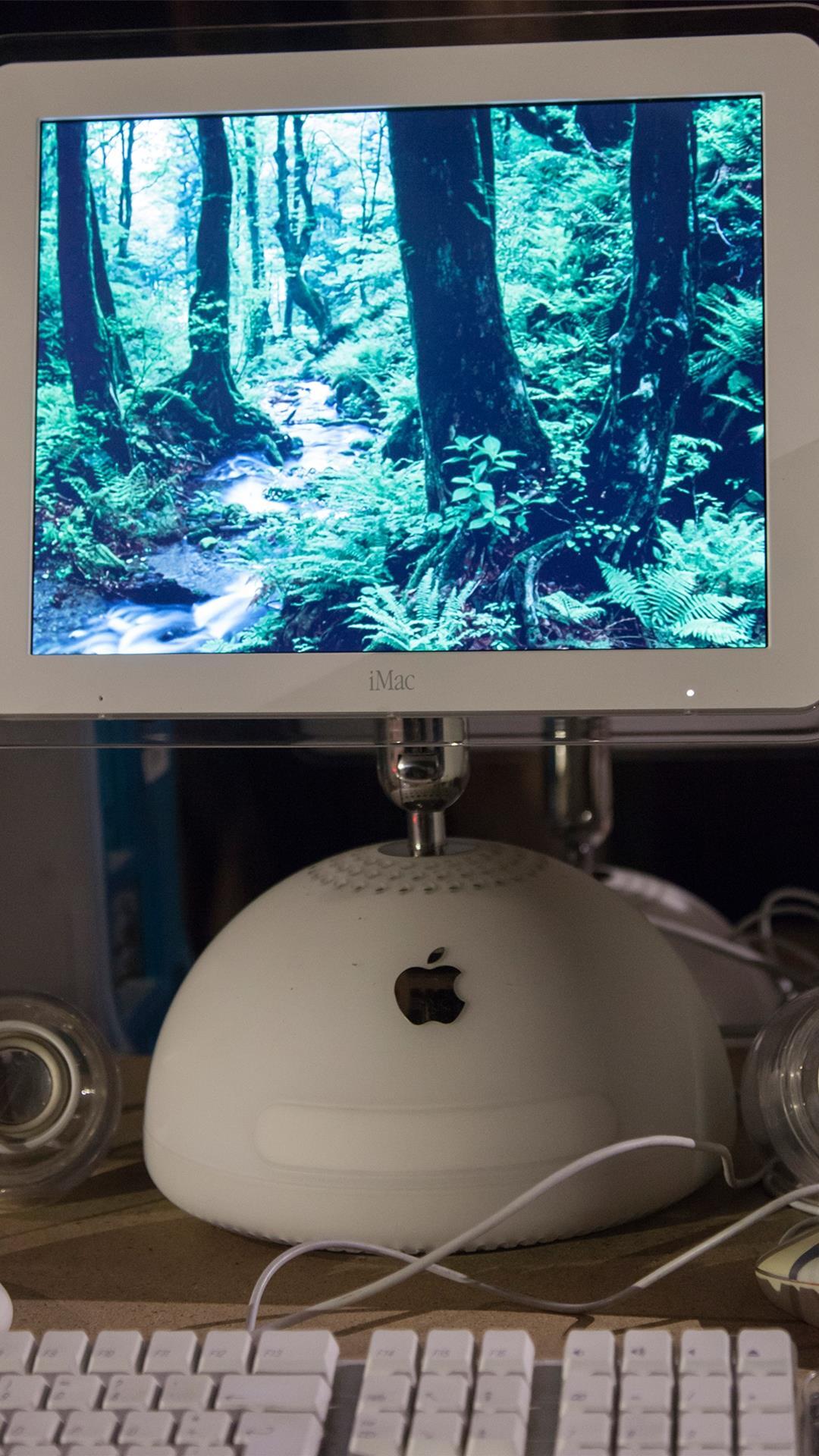 Optisch ein Schmuckstück: der iMac G4/800 Flat Panel. Die Hardware des von 2002 bis 2004 produzierten PC ist in einer Halbkugel untergebracht und soll eine Blume darstellen. Es kursieren aber auch Spitznamen wie Ikea-Lampe oder Elefantenfuß.