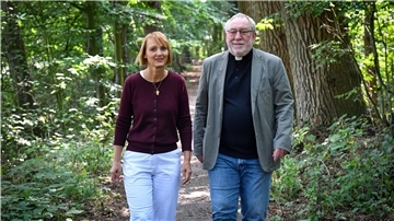 Palliativärztin Ines Yousef und Pastor Joachim Köhler.