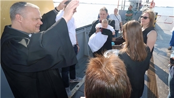 Fährgottesdienst, Taufe