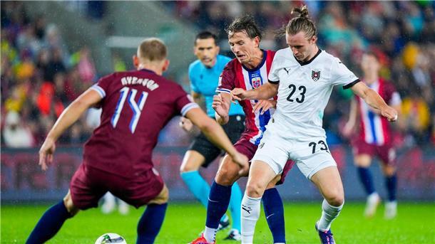Frankreich meldet sich zurück - Haaland ärgert Österreich Patrick Wimmer (r) leitete den Ausgleich für Österreich ein.