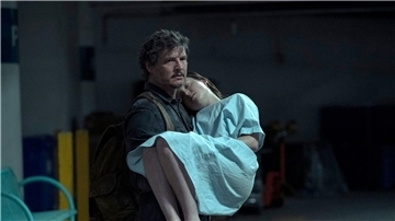Pedro Pascal und Bella Ramsey in einer Szene aus der Serie „The Last of Us“.