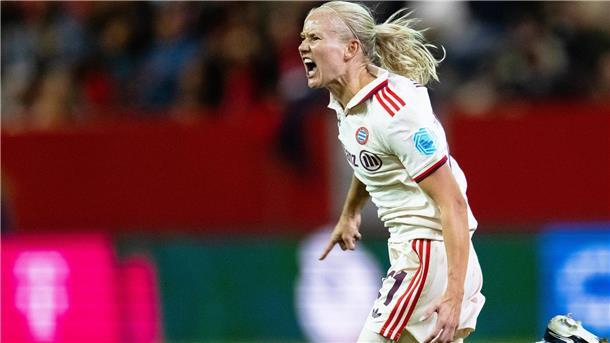 Bayern-Frauen gewinnen in Fußball-Königsklasse gegen Turin Pernille Harder trifft auch gegen Turin.