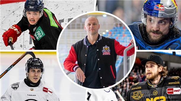 Pinguins-Sportdirektor Sebastian Furchner (Mitte) hat vier Neuzugänge aus der DEL eingetütet - ein Novum für die Bremerhavener.