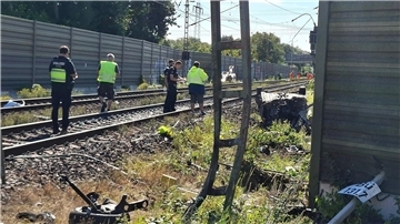 Unfall an Bahnschranke