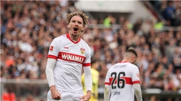 Prägende Figur beim Sieg des VfB Stuttgart beim FC St. Pauli: Torschütze Nick Woltemade. 