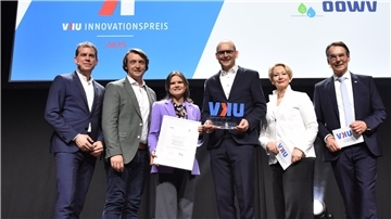 Preisverleihung. Der Wasserveband OOWV wurde für ein innovatives System zur Steuerung von Regenwasser ausgezeichnet.