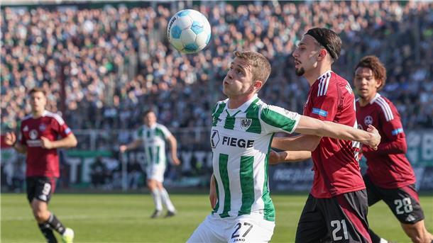 Nürnberg gewinnt dank Tzimas glücklich in Münster Preußen Münster verliert unglücklich gegen Nürnberg.