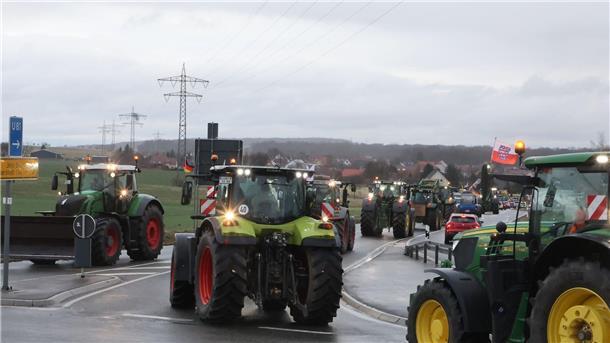 Protest der Landwirte in Thüringen.