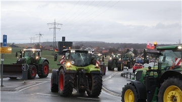 Protest der Landwirte in Thüringen.
