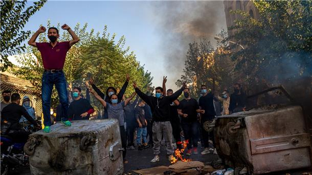 Protest in Teheran Ende Oktober.
