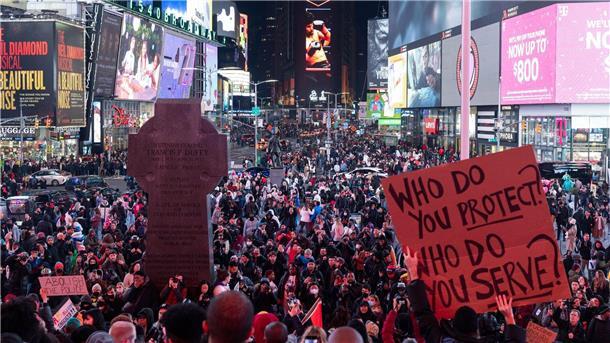 Proteste auf dem New Yorker Times Square.