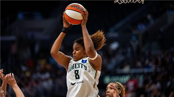 Sabally trifft erstmals in ihrer WNBA-Karriere zweistellig Punkte so häufig wie noch nie in ihrer WNBA-Karriere: Nyara Sabally.