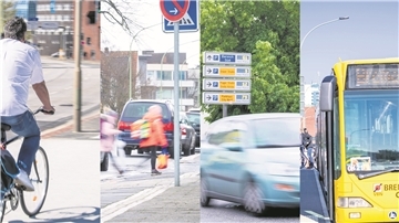 Radfahrer, Fußgänger, Autos, Busse und Schiene sollen in Bremerhaven gleichberechtigt behandelt werden.
