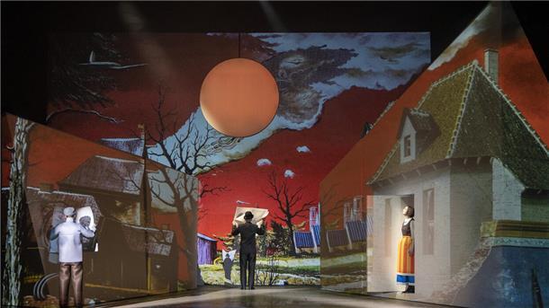 Radziwill-Kunst im Bühnenformat. Das Radziwill-Stück des Oldenburgischen Staatstheaters vermittelt dem Zuschauer stellenweise die Illusion, mittendrin zu sein im Kosmos des Franz Radziwill.