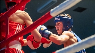 Rahim Ozdarbiev (WBR, blau) wurde als „Bester Techniker“ in der Kolbhalle ausgezeichnet.