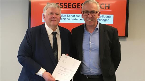CDU-Bürgerschaftsabgeordneter Jens Eckhoff (links) und Rechtsanwalt Dr. Martin Vogelsang