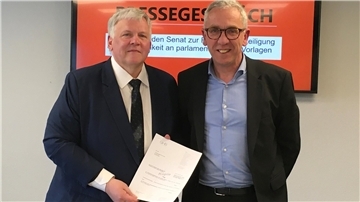 CDU-Bürgerschaftsabgeordneter Jens Eckhoff (links) und Rechtsanwalt Dr. Martin Vogelsang