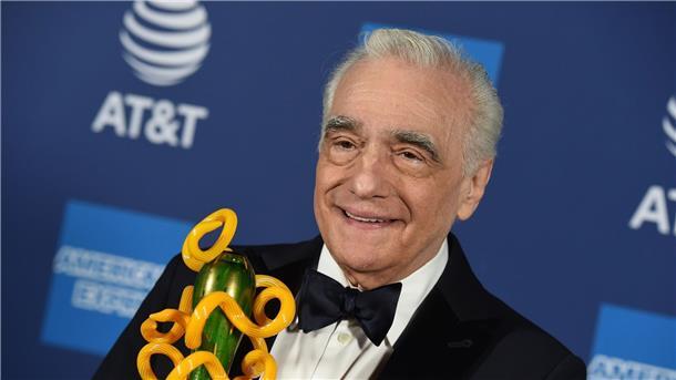 Von „Taxi Driver“ bis „The Irishman“ - „Marty“ wird 80  Regisseur und Drehbuchautor Martin Scorsese, der für seinen Film „The Irishman“ mit dem Sonny Bono Visionary Award ausgezeichnet wurde, steht im Presseraum der 31. Palm Springs International Film Festival Awards Gala.