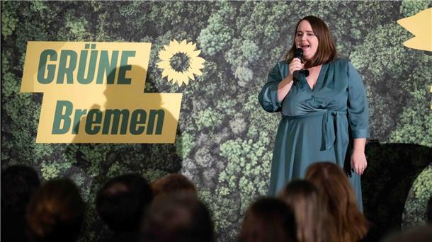 Ricarda Lang, Bundesvorsitzende von Bündnis 90/Die Grünen, spricht.