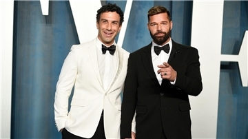Ricky Martin (r) und Jwan Yosef bei der Vanity Fair Oscar Party (2022)