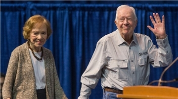 Rosalynn und Jimmy Carter auf einer Aufnahme von August 2018. Das Paar war 77 Jahre lang verheiratet.