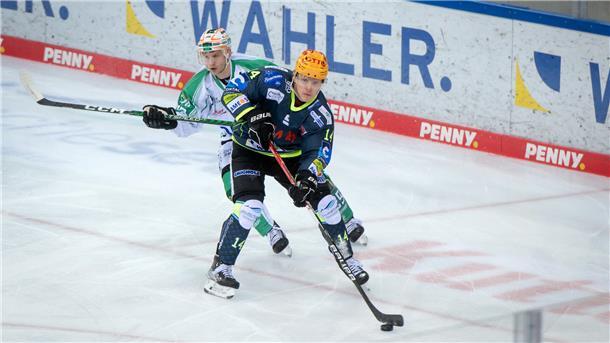 Wenig Gegenwehr: Pinguins fahren deutlichen Sieg ein Ross Mauermann zeigt seinem Gegenspieler die Fersen.