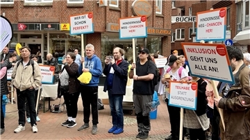 Demo in der Fußgängerzone