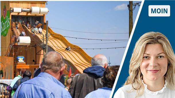 Rutschen auf Teppichen: So funktioniert’s auf der Klorutsche in Karls Erlebnis-Dorf in Loxstedt.
