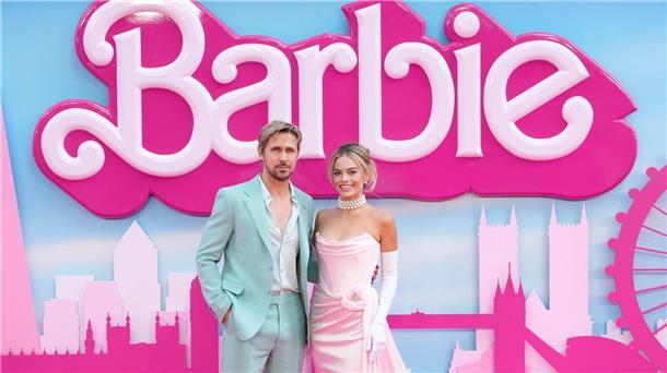 Ryan Gosling und Margot Robbie bei der „Barbie“-Premiere in London.
