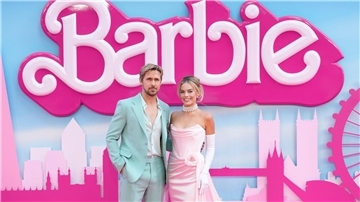 Ryan Gosling und Margot Robbie bei der Premiere im Juli von „Barbie“ in London.