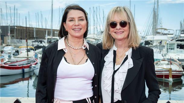 Sadie Frost (l) und Twiggy in Cannes.