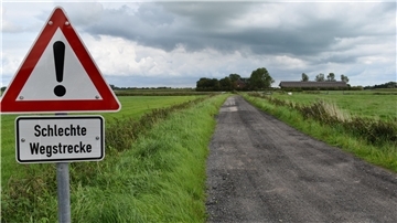 Wirtschaftsweg in der Nähe von Iffens
