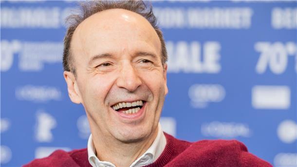 Schauspieler Roberto Benigni auf einer Pressekonferenz der Berlinale. Am 27.10.2022 wird der italienische Komiker, Schauspieler und Filmemacher 70 Jahre alt.