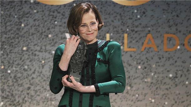 Schauspielerin Sigourney Weaver erhielt den Internationalen Goya-Preis.
