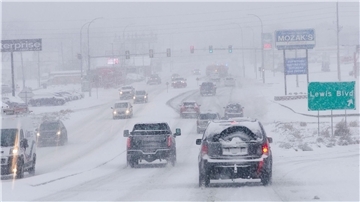 Schneefall im US-Bundesstaat Iowa.