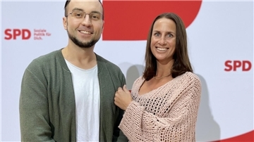 Sebastian Brandt und Ina Helwig sind die Doppelspitze im Vorstand des SPD-Unterbezirks Rotenburg.