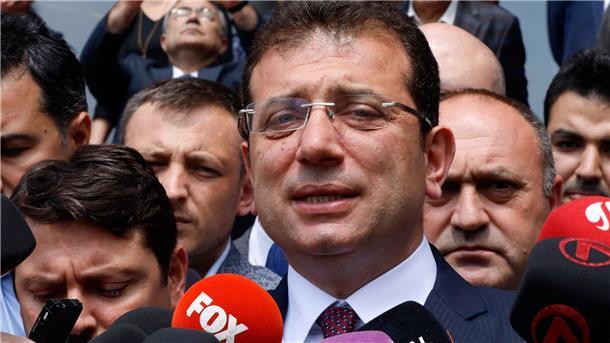 Politikverbot für möglichen Erdogan-Rivalen Imamoglu Seit 2019 Bürgermeister von Istanbul: Ekrem Imamoglu.