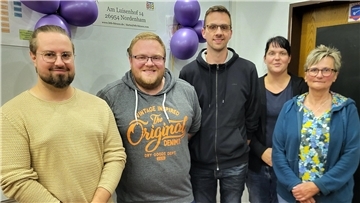 Sie bilden den neuen jungen Vorstand der Dorfgemeinschaft Blexen: Carsten Wandrey, Pascal Reimers, Lars Meyer, Sandra Grawunder und Gisela Hülsebusch.