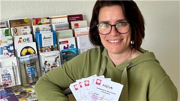 Jennifer Holzhause berät und unterstützt gemeinsam mit einer Kollegin Frauen im Modellprojekt für Alleinerziehende MOA.