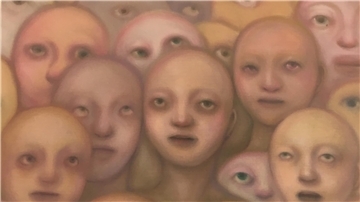 Sie sehen unheimlich aus: die Glatzköpfe mit den großen Augen, die Yeosulme Kang entworfen hat.