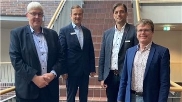 Sie zogen jetzt Bilanz des Ausbildungsmarktgeschehens in der Region: Ludger Wester (IHK), Dr. Thorsten Müller (Agentur für Arbeit), Kai Vensler (HWK), Rudolf Fuchs (LWK, von links).
