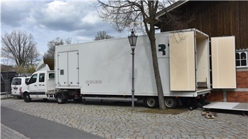 Das Foto zeigt die mobile Klimakammer der Firma IRT. 