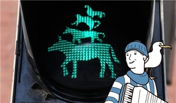 So ähnlich wie hier in Bremen sollen auch die Ampeln in Bremerhaven gestaltet werden. Statt der Stadtmusikanten soll Hein Mück zu sehen sein.