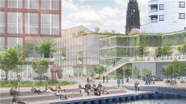 So entwirft der Architekt Andreas Heller das Zukunftsbild der Columbusstraße - hier mit Blick auf Ex-Karstadt.