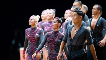 Eine Tanzformation