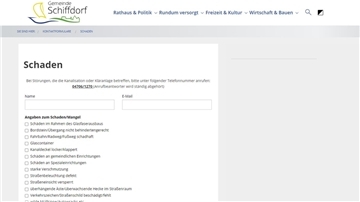 Screenshot einer Homepage.