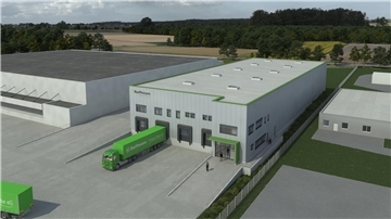 So sollte es aussehen, das neue Zentrallager der Raiffeisen Weser-Elbe eG im Gewerbegebiet Debstedt. 